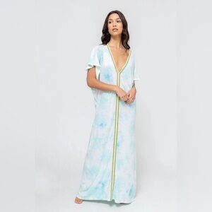 Pitusa Inca Abaya Sundress - Light Blue Tie Dye size standard XL